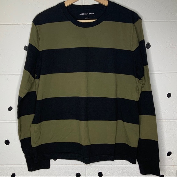 American Eagle Outfitters Other - American Eagle Olive and Black Stripe Long Sleeve